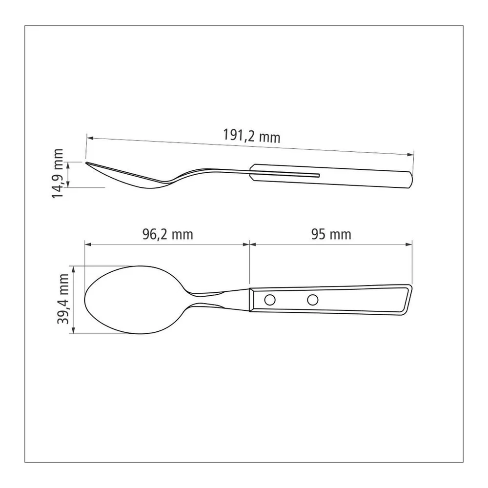 JUEGO  CUCHARAS MESA 12PZAS TRADICIO TRAMONTINA T222031 5