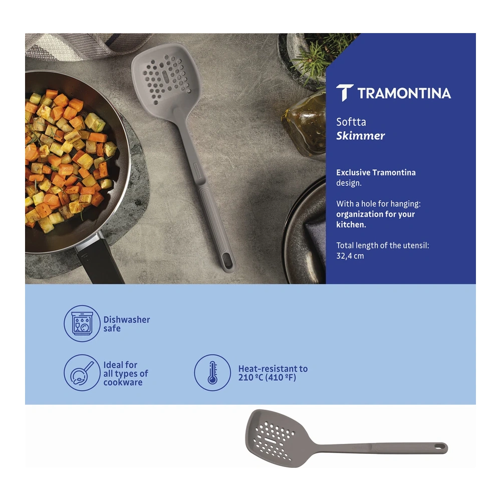 ESPUMADERA SOFTTA GRIS TRAMONTINA T258511 4