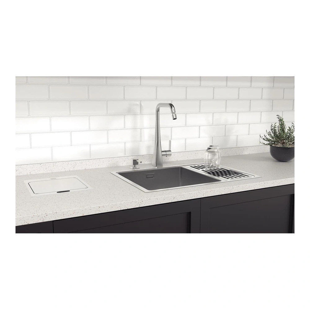 MEZCLADOR MONOCOMANDO INOX OBELISK TRAMONTINA T94520C 4