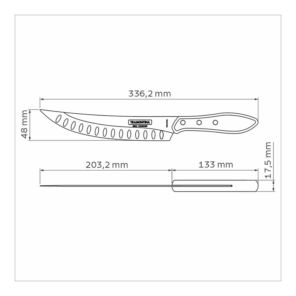 CUCHILLO BUTCHER/CARNE 8 CHURRASCO TRAMONTINA T21180 5