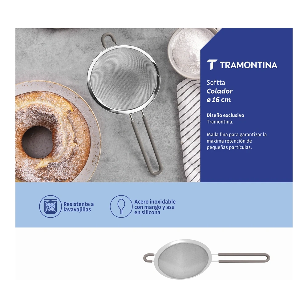 COLADOR 16 CM SOFTTA TRAMONTINA T258605 3