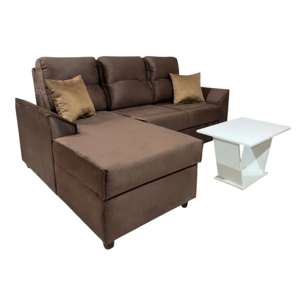 Sofá Unanime New San Lorenzo 2L + Chaise Marrón