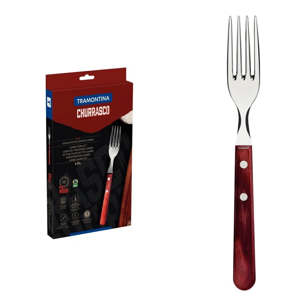 JUEGO TENEDORES JUMBO 4 PZAS TRAMONTINA T21199U