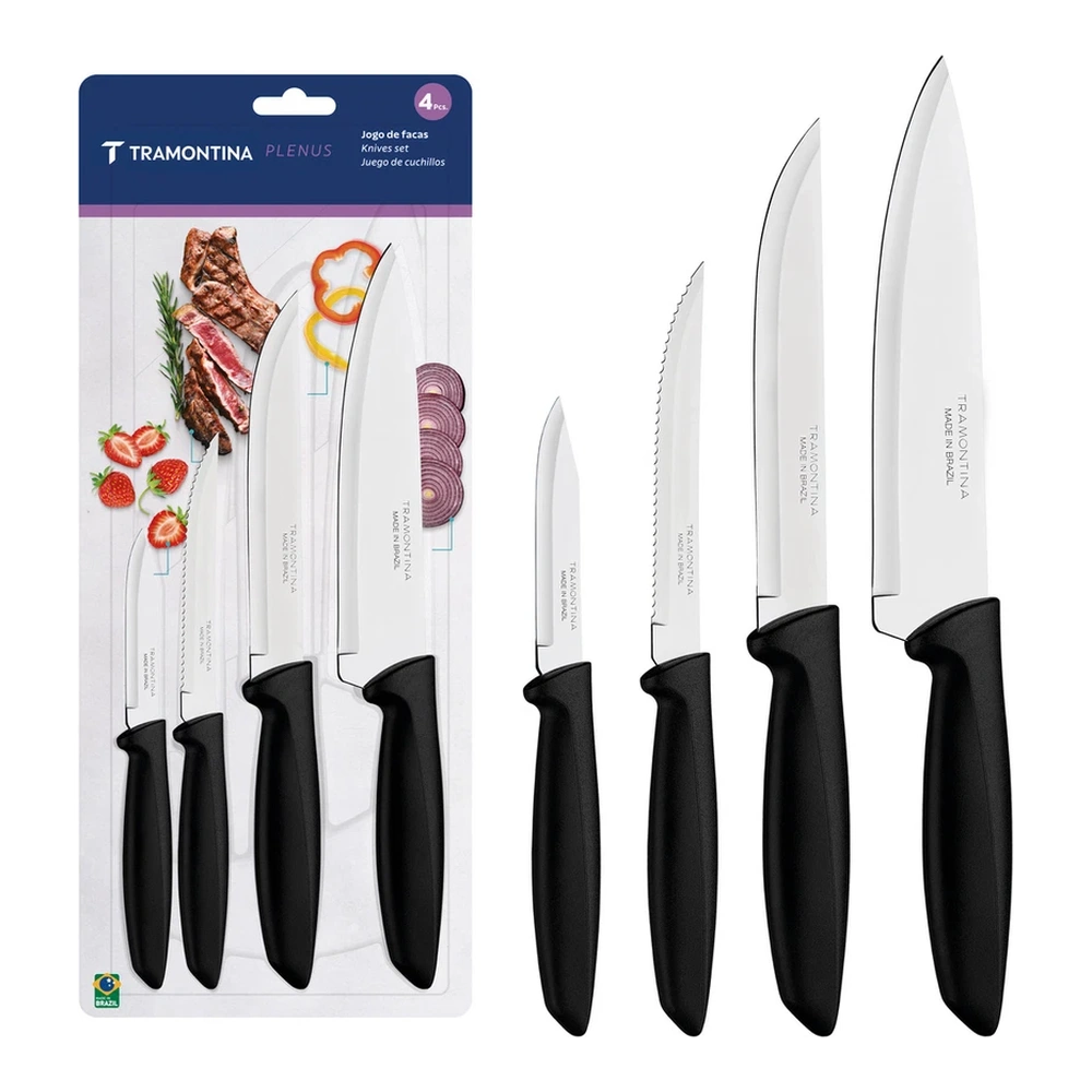 JUEGO  DE CUCHILLOS 4 PZAS PLENUS TRAMONTINA T23498U 2