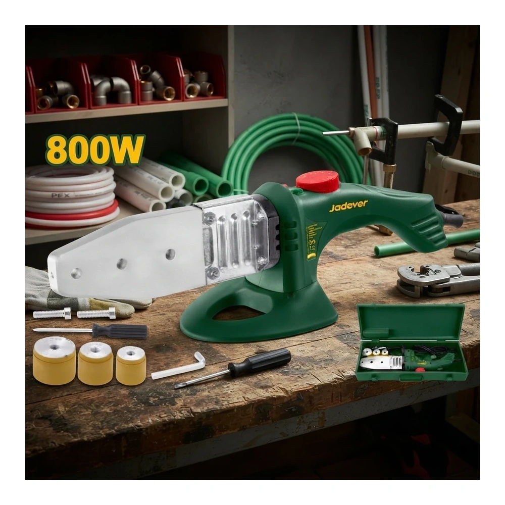 Termofusor 800w (20-32mm) + Acc. Jadever Maletin 3