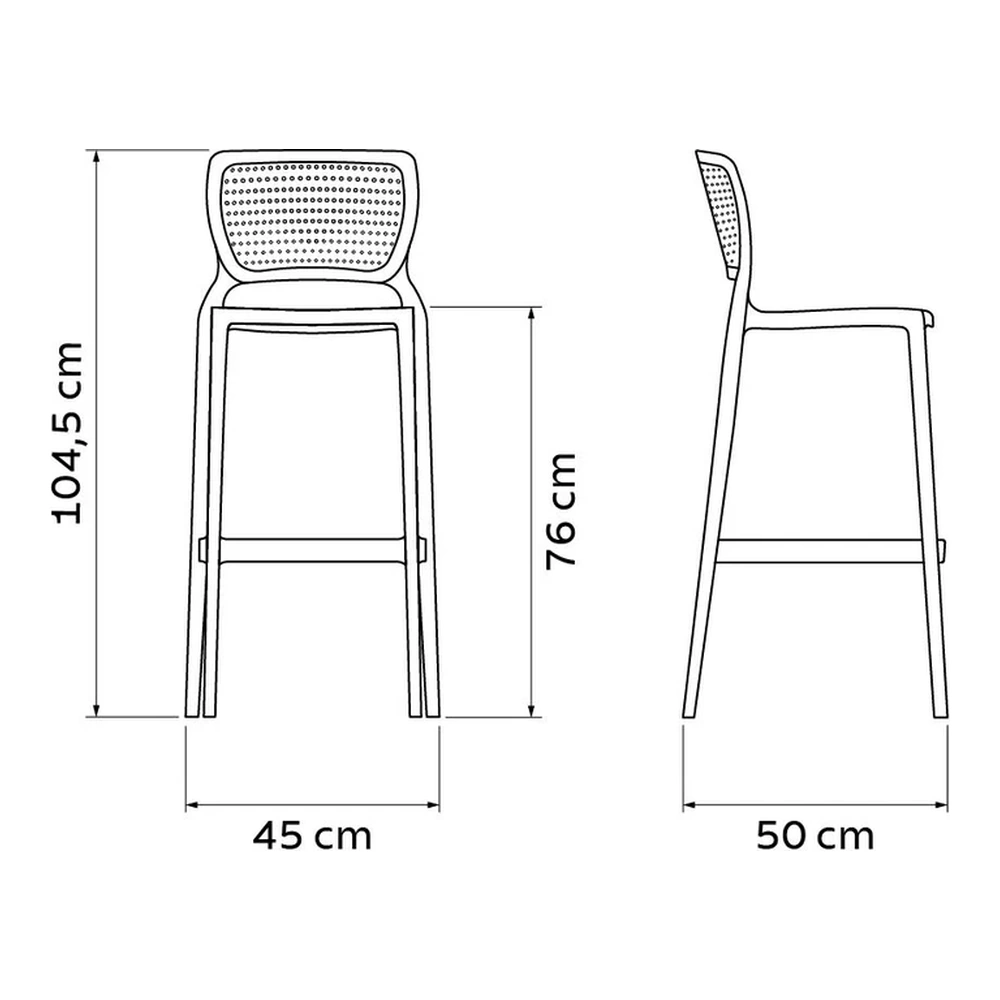 SILLA SAFIRA ALTA BAR GT TRAMONTINA T921382 3