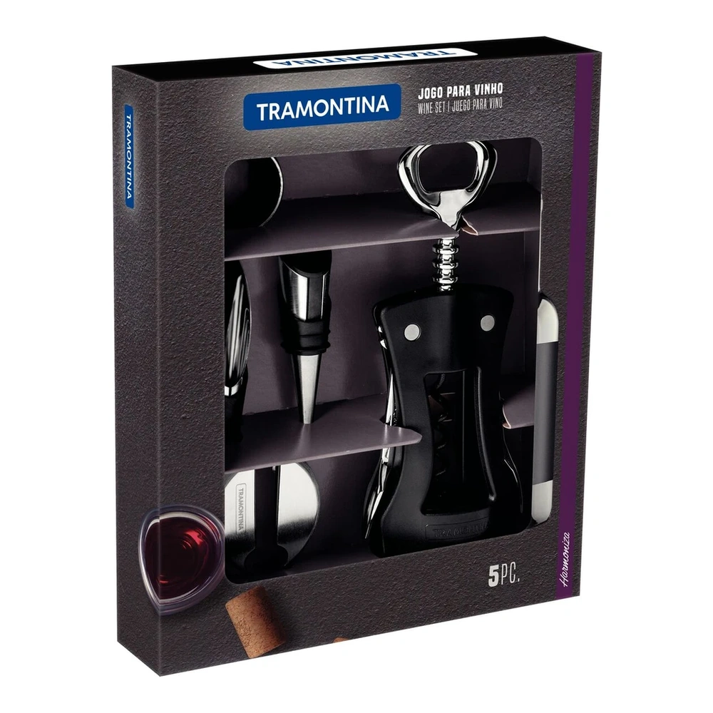 JUEGO  PARA VINO 5 PZAS HARMONIZA TRAMONTINA T255992 4
