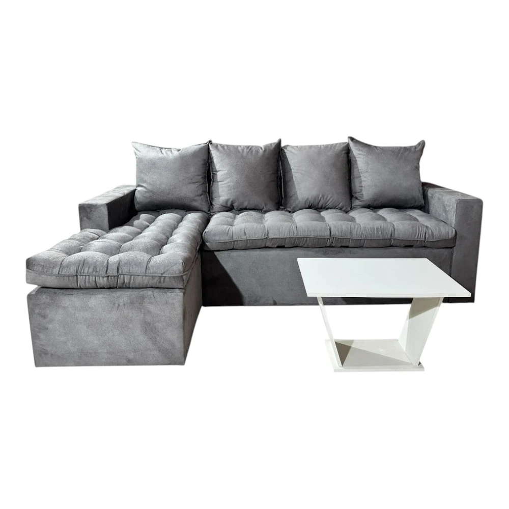 Sofá Unanime Atyra 3L + Chaise Gris