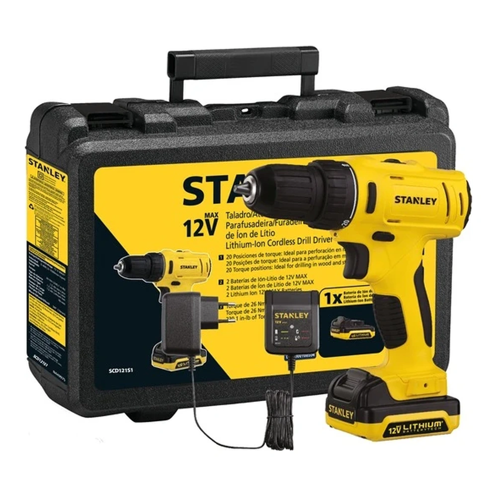 TALADRO/ATORNILLADOR 12v STANley SCD121-10mm B06609