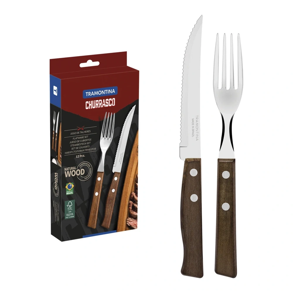 JUEGO   PARA ASADO 12 PZAS TRADICIONAL TRAMONTINA T222999 2