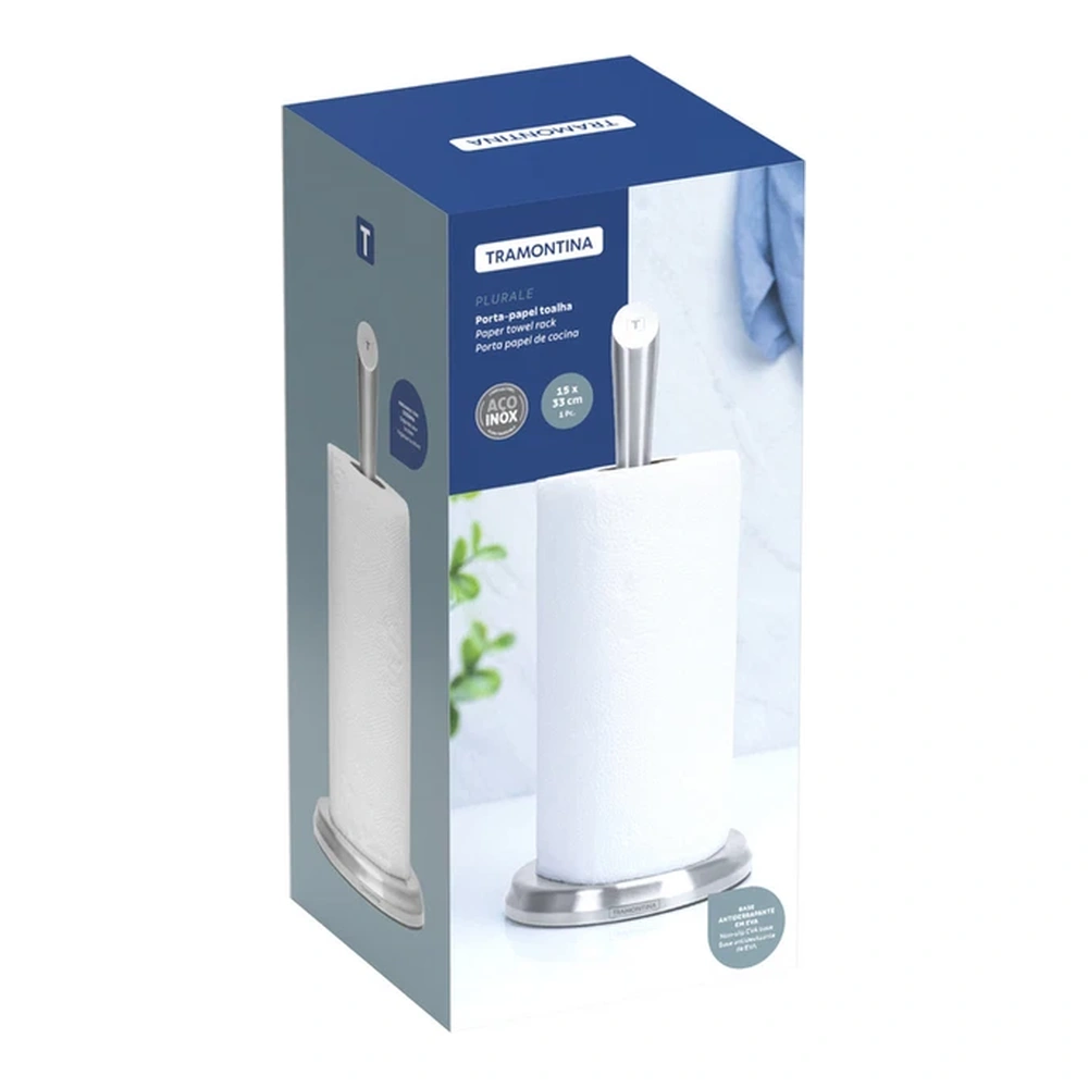 DISPENSADOR DE TOALLAS DE PAPEL DE ACERO TRAMONTINA T615382 5
