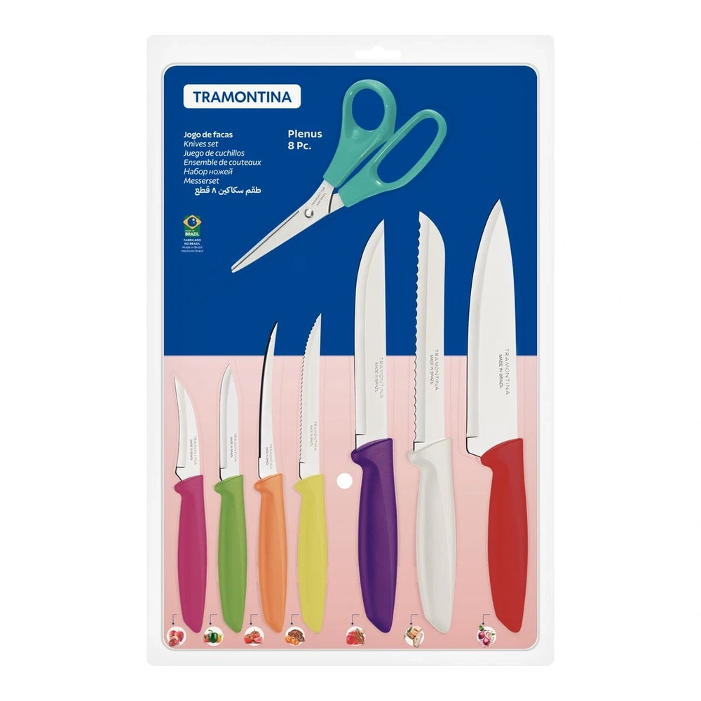 JUEGO  DE CUCHILLOS 8 PZAS PLENUS TRAMONTINA T23498E 5