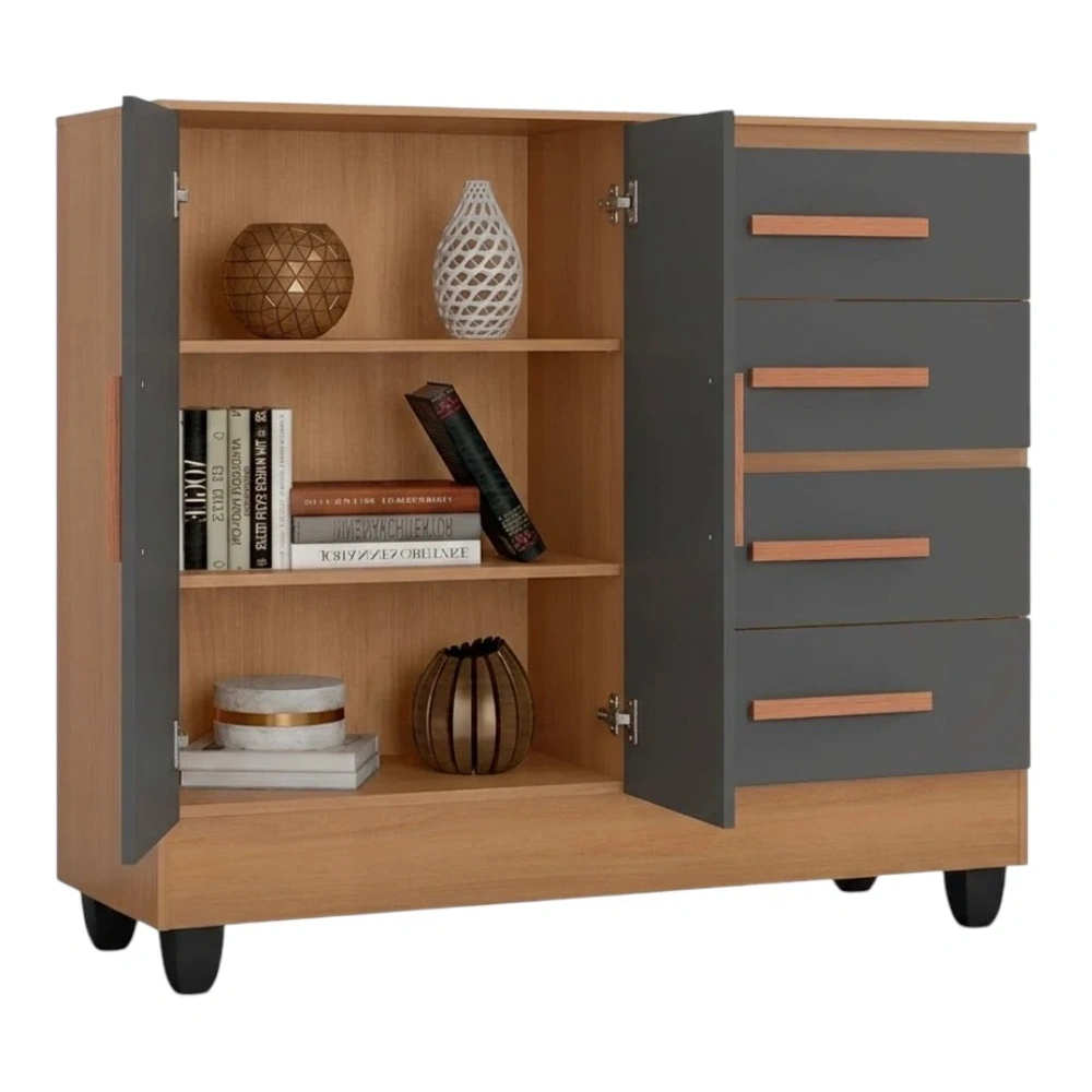 Comoda Unanime Oporto Nature / Cinza 2