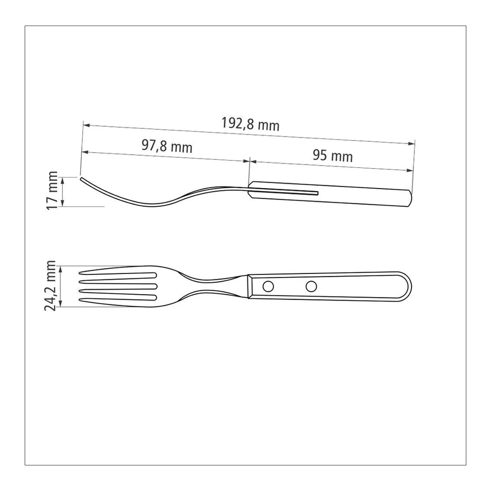 JUEGO  TENEDORES MESA 6 PZAS DYNAMARILLOIC TRAMONTINA T223021 5