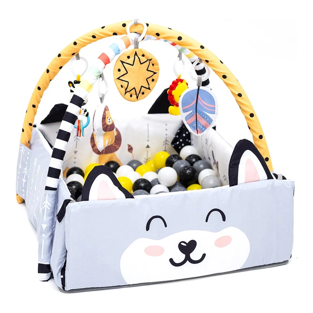 GIMNASIO PREMIUM BABY  INTERACTIVO 5 EN 1 CON PELOTAS BOHO 2