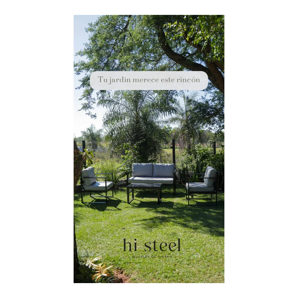 Juego de living Industrial Linea Aura   Gris Claro