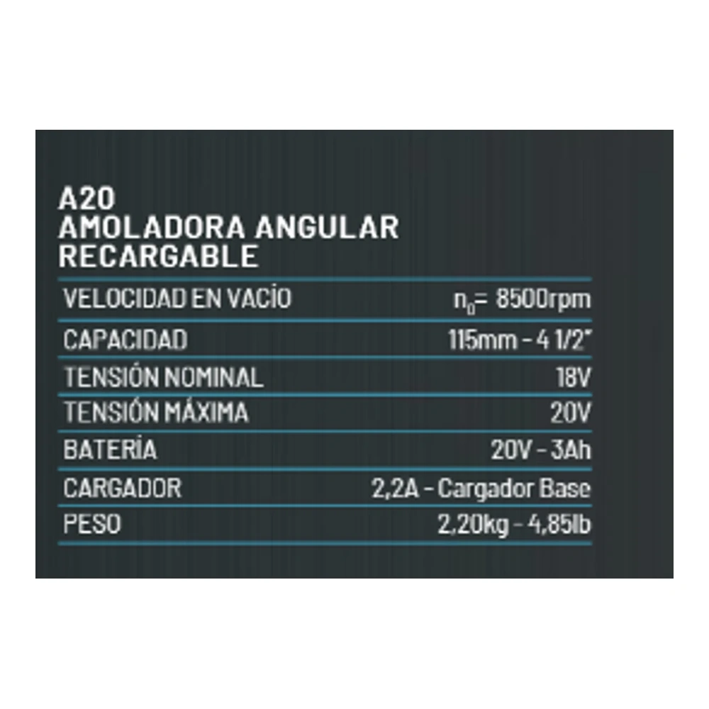 COMBO TAL. PERC. 13MM+AMOL. ANG. 115MM BAT 4AH 3