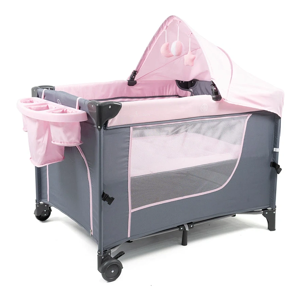 CUNA CORRALITO PREMIUM BABY COLECHO PRO CON CAMBIADOR ROSA