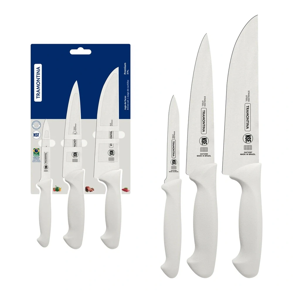 JUEGO  DE CUCHILLOS 3PZAS PREMIUM TRAMONTINA T244991 2