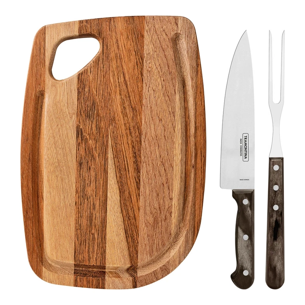 KIT PARA ASADO 3 PZAS POLYOOD TRAMONTINA T21198I 2