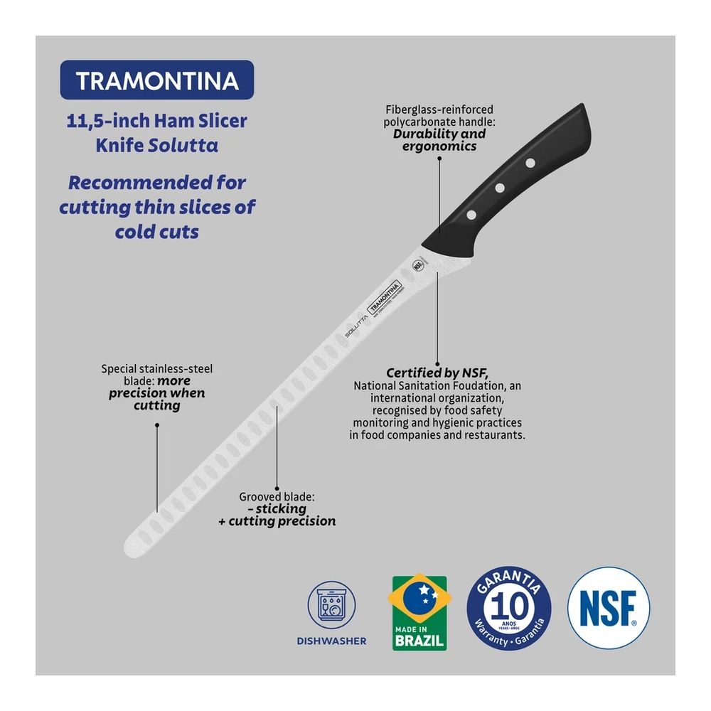 CUCHILLO JAMARILLOONERO DE 11,5 SOLUTTA TRAMONTINA T242571 4