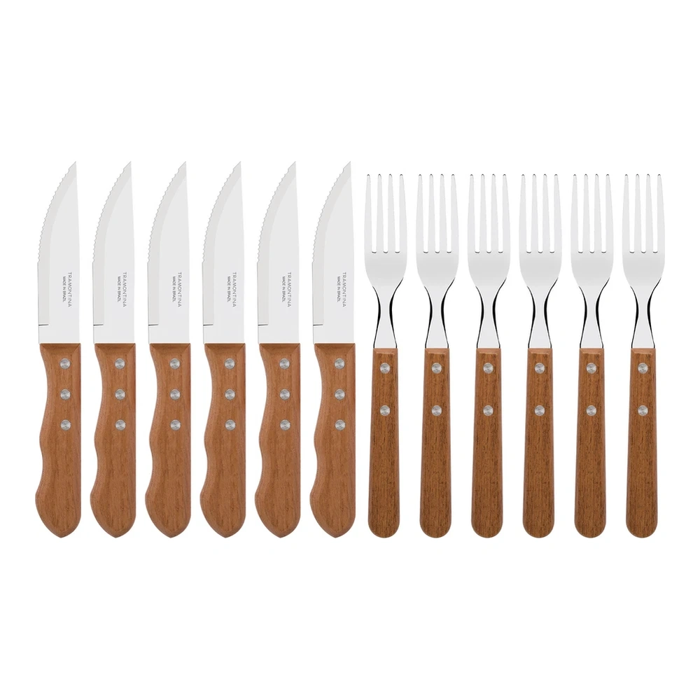 JUEGO  PARA ASADO 12 PZAS DYNAMARILLOIC TRAMONTINA T223997 5