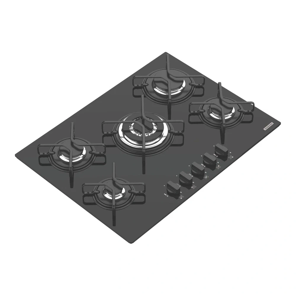 PLACA COC GAS GLASS NEGRO PENTA 5GGTRI70 TRAMONTINA T947086 3