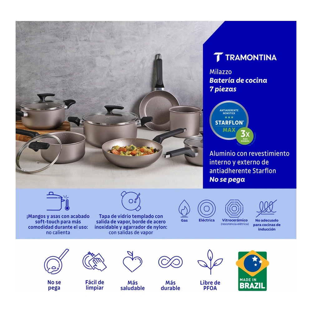 JUEGO DE COCINA 7 PZAS MILAZULZO TRAMONTINA T28599J 3