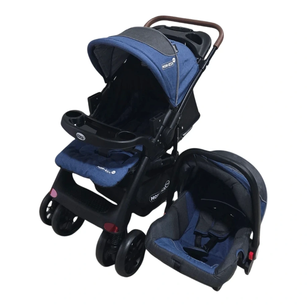 CARRITO MOM-EZY C/BABY SEAT AZUL MEZ-13777L-BL