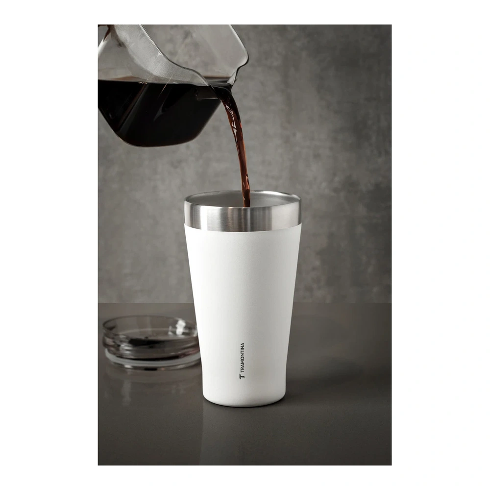 VASO TERMICO CON TAPA - BLANCOANCO TRAMONTINA T61646C 5
