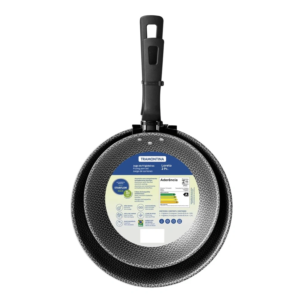 JUEGO  DE SARTENES 2PZAS LORETO TRAMONTINA T20399D 5