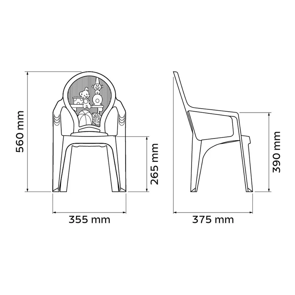 SILLON INFANTIL CATTY ESTAMARILLOP  ROJA TRAMONTINA T922644 4