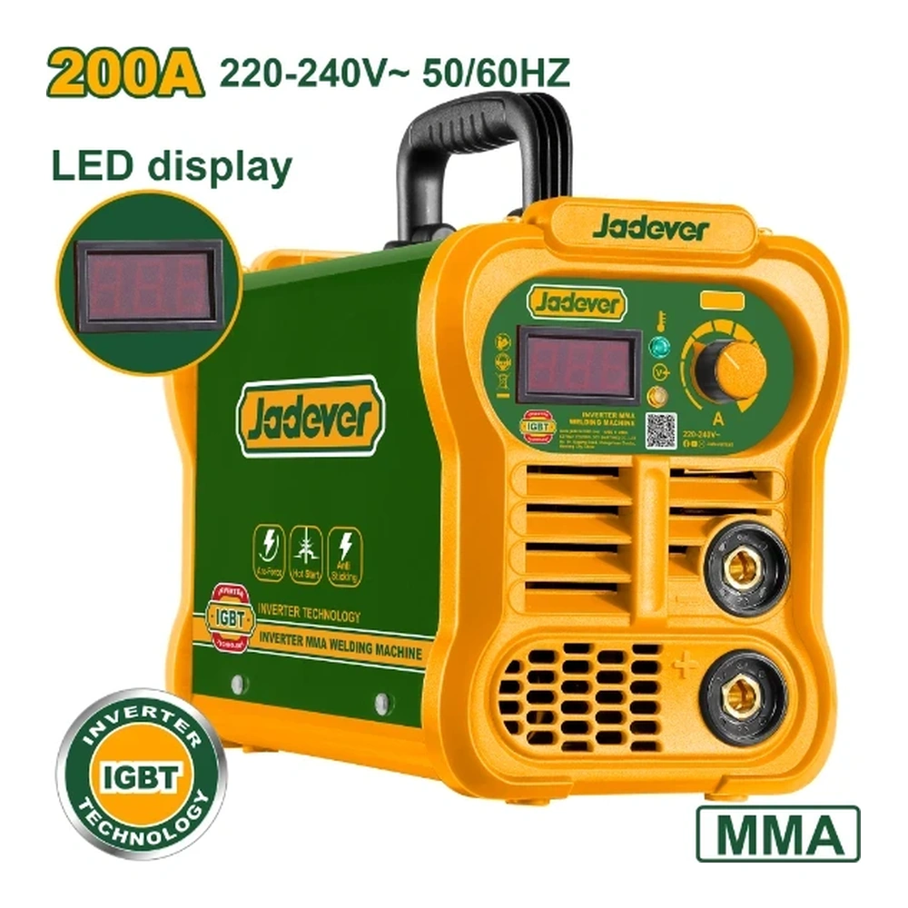 Soldador Inverter MMA 200A IGBT. Jadever Caja*
