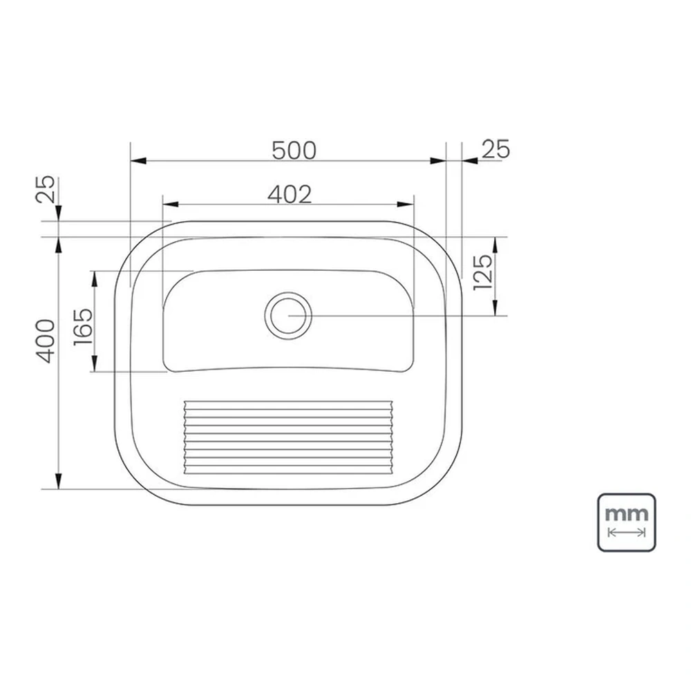 LAVADERO ENC INOX 50X40C23 34L PO TRAMONTINA T944002 5