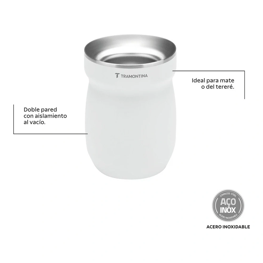 RECIPIENTE PARA MATE BLANCOANCO TRAMONTINA T616473 3