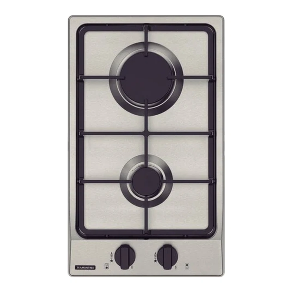PLACA COC GAS INOX DOMINO FF 2GX 30 TRAMONTINA T947001