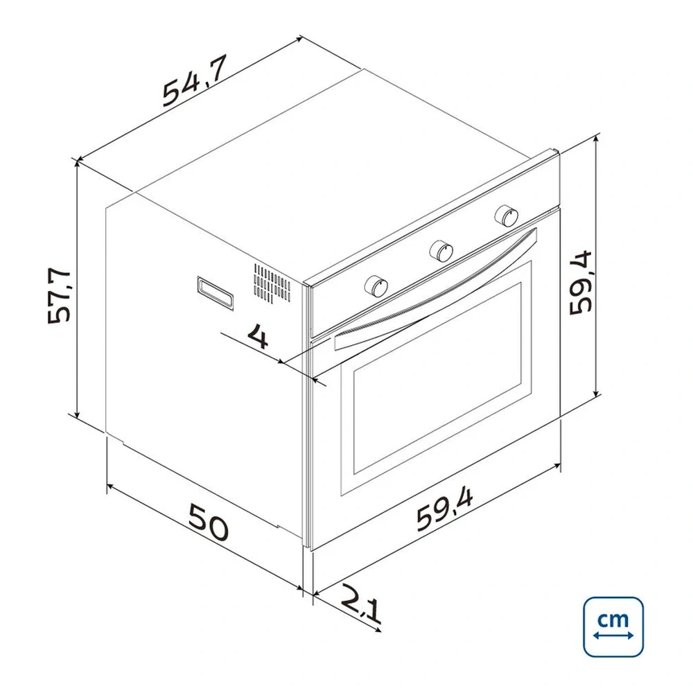 HORNO ELECTRICO INOX COOK 60 F7 73L TRAMONTINA T948661 4