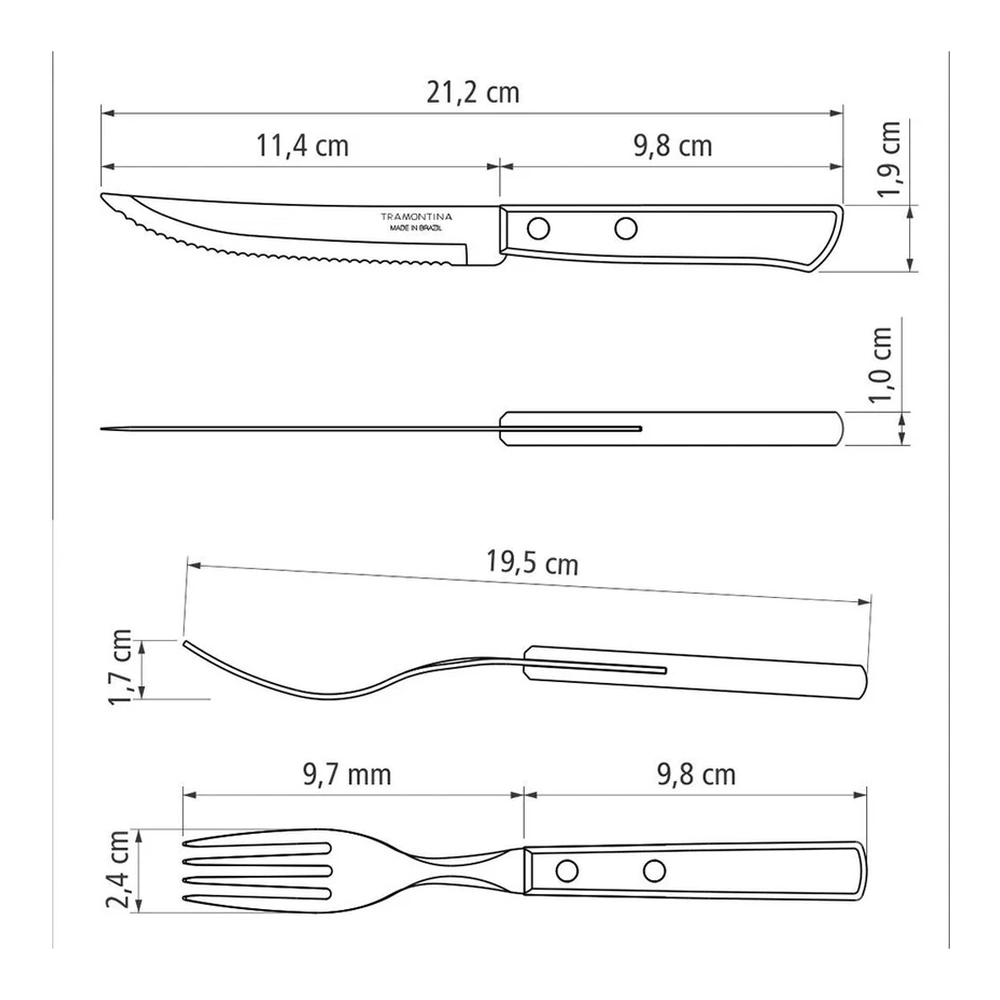 JUEGO   PARA ASADO 14 PZAS POLYOOD TRAMONTINA T21199N 5