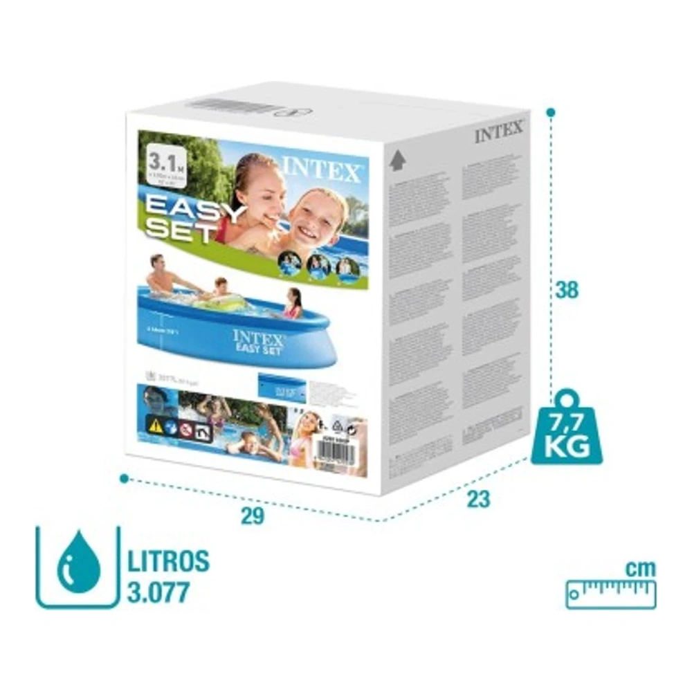 PISCINA EASY SET DE 2,44M X 61CM DE 1.942 LITROS CON KIT FILTRO C330 TIPO H I28108
