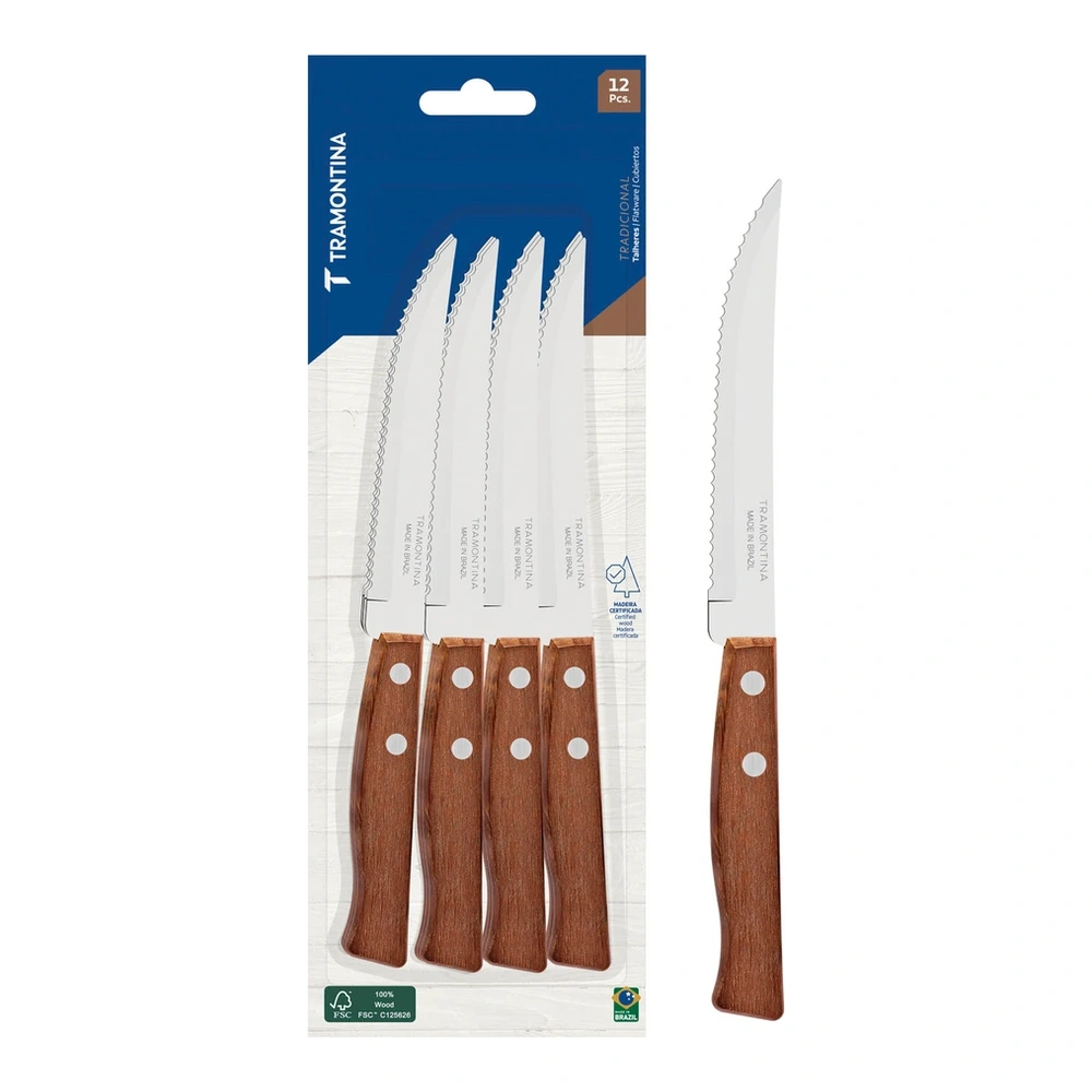 JUEGO CUCHILLOS ASADO 12PZAS TRADIC TRAMONTINA T222001