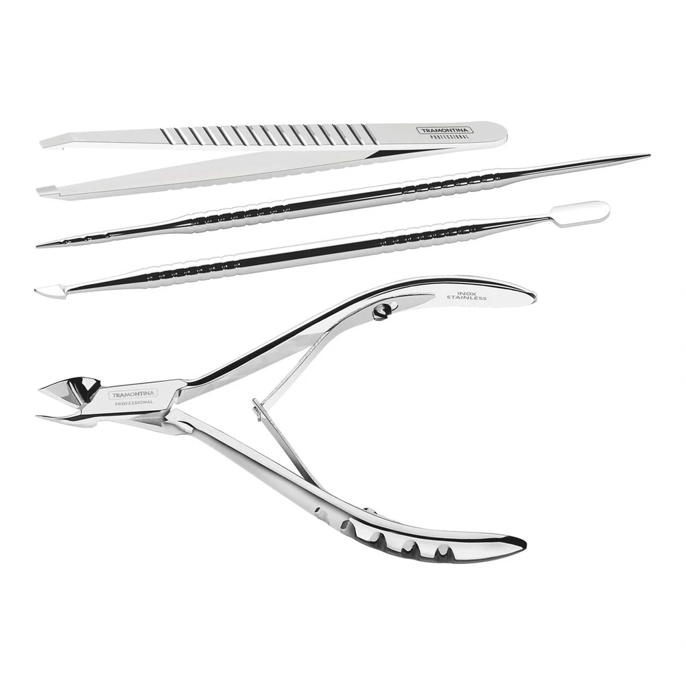 JUEGO  PARA CUTICULAS Y PINZA 4 PZAS TRAMONTINA T25999B 2