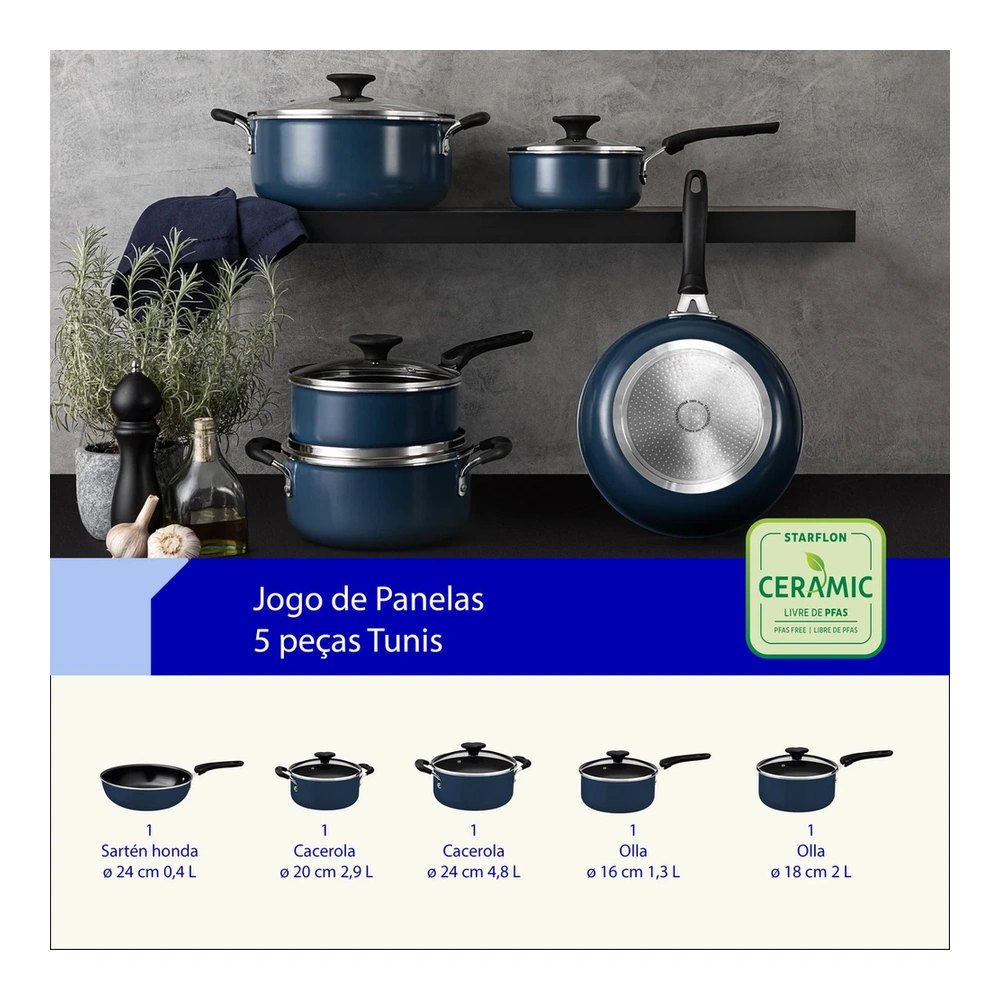 JUEGO DE COCINA 5 PZAS TUNIS TRAMONTINA T287997 4