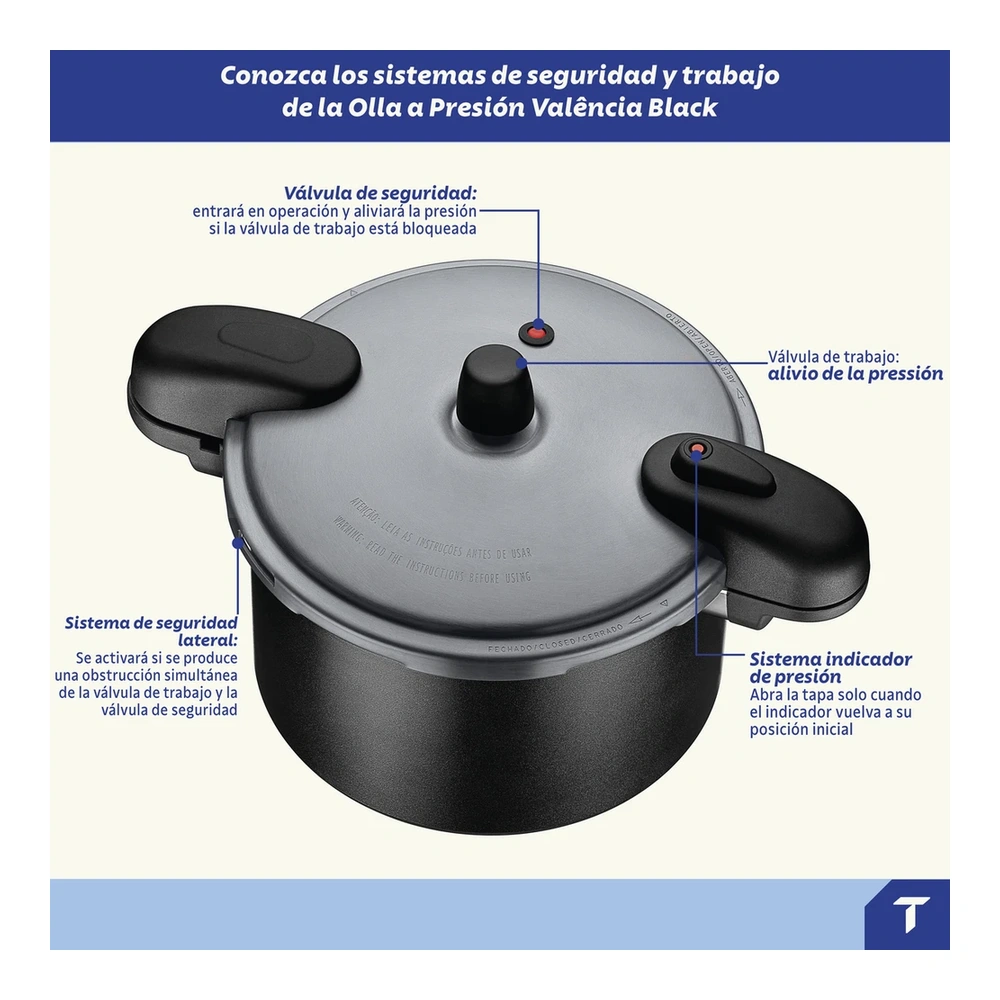 OLLA DE PRESION 24CM VALENCIA BLANCOACK TRAMONTINA T20565 4