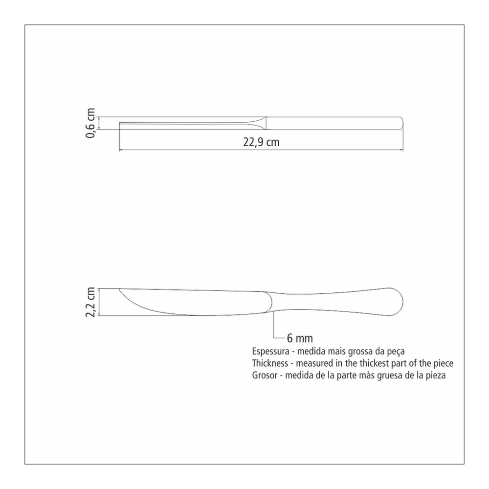 CUCHILLO PARA  ASADO ZURIQUE TRAMONTINA T63986G 3