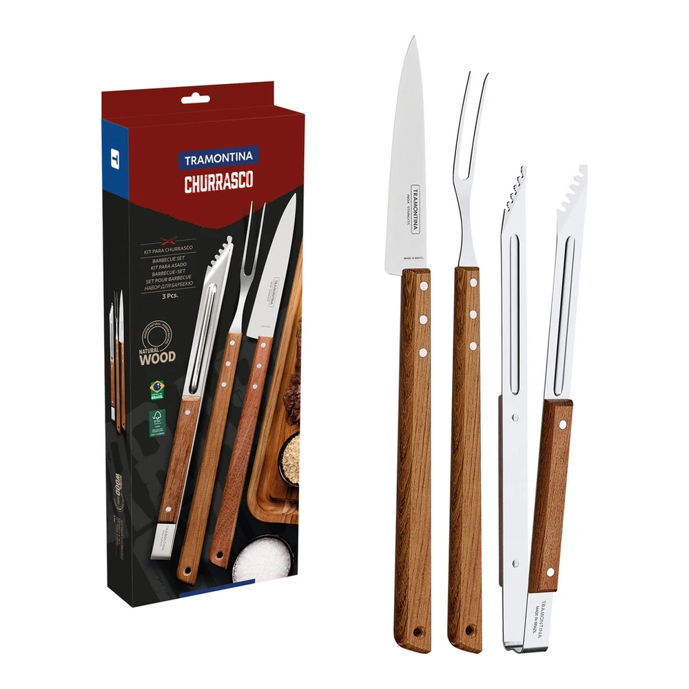 JUEGO  PARA ASADO 3 PZAS TRAMONTINA T26499E
