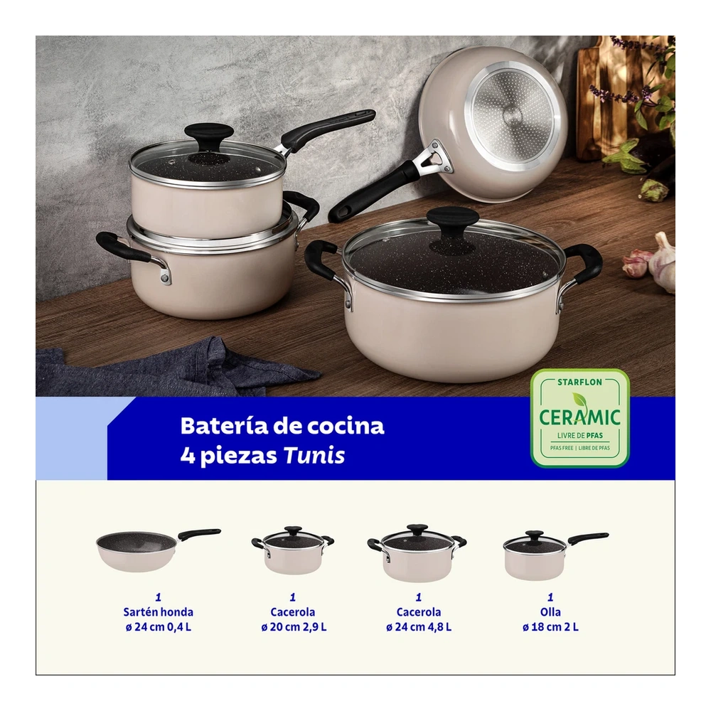 JUEGO DE COCINA 4 PZAS TUNIS TRAMONTINA T287996 4