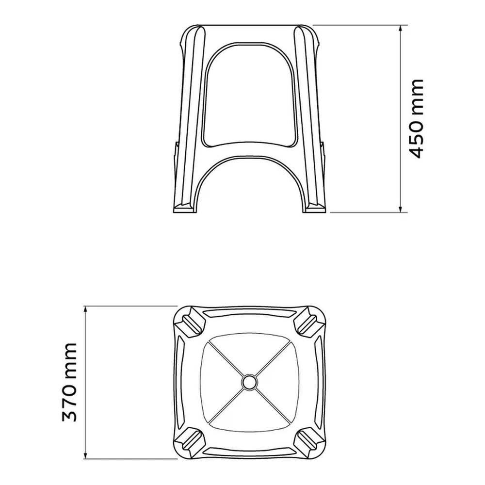 BANQUETA NITEROI NEGRO TRAMONTINA T924112 5
