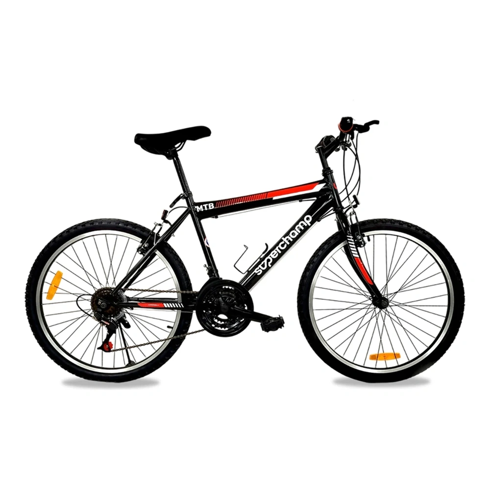 BICICLETA SUPERCHAMP MTB MASC.  26  NEGRO/ROJO