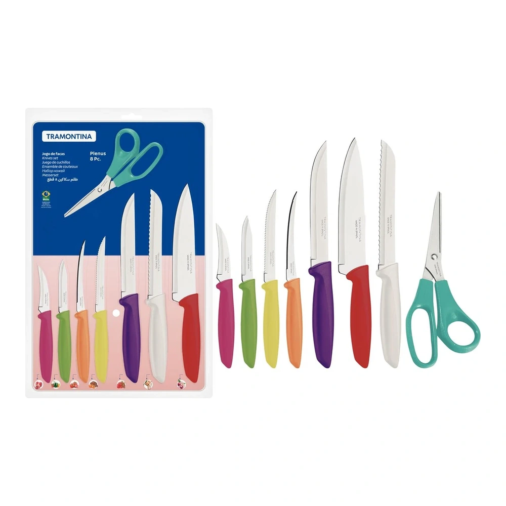 JUEGO  DE CUCHILLOS 8 PZAS PLENUS TRAMONTINA T23498E 2