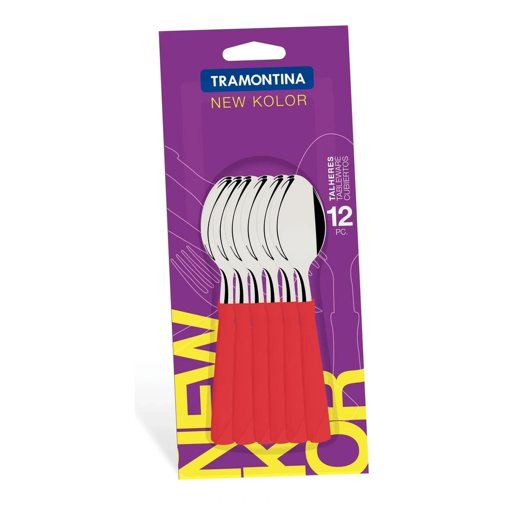 JUEGO  CUCHARAS TE 12PZAS NE KOLOR TRAMONTINA T231677 3
